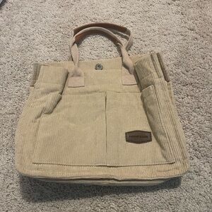 Tan Corduroy Tote